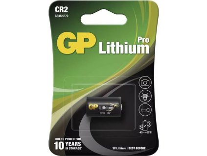 GP CR2 - 1 kus lithiová fotobaterie 3 V / 850 mAh