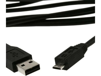 USB kabel A-B micro 1m (5-pinový)  černý