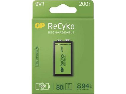 Nabíjecí baterie GP ReCyko 200 (9V), 1 ks