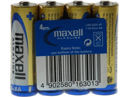 maxell lr6 4s aa alkalicka baterie aa r6 shrink 4 ks ien256799