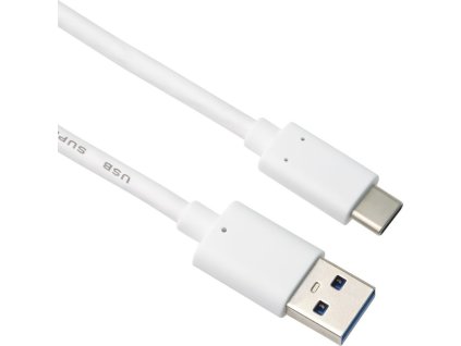 Kabel USB-C - USB 3.0 A (USB 3.2 generation 2, 3A, 10Gbit/s) 3m bílá