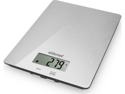 ELDONEX SteelGlass kuchyňská váha, 5 kg, sklo + nerez