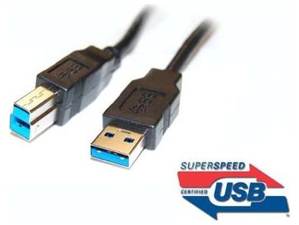 Kabel USB 3.0 Super-speed 5Gbps A-B 9pin 2m