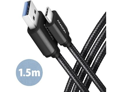 AXAGON BUCM3-AM15AB, SPEED kabel USB-C <-> USB-A, 1.5m, černý