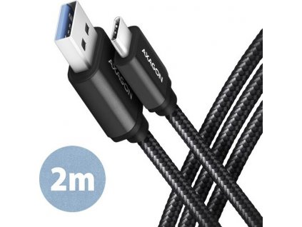 AXAGON BUCM3-AM20AB, SPEED kabel USB-C <-> USB-A, 2m, černý