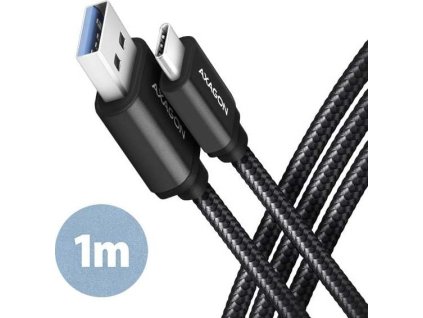 AXAGON BUCM3-AM10AB, SPEED kabel USB-C <-> USB-A, 1m, černý