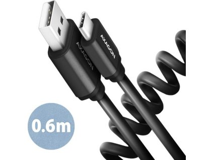 AXAGON BUCM-AM10TB, TWISTER kabel USB-C <-> USB-A, 0.6m