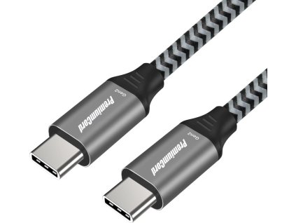 USB-C kabel ( USB 3.2 GEN 2, 3A, 60W, 20Gbit/s ) bavlněný oplet, 0,5m