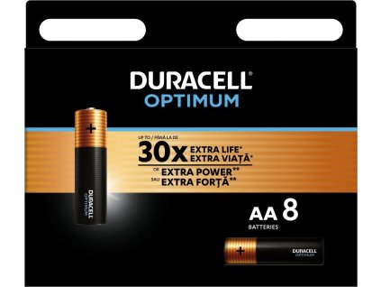 Duracell Optimum alkalická baterie tužková AA 8 ks