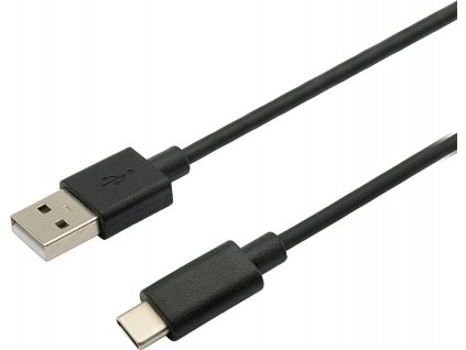 C-TECH USB 2.0 AM na USB-C kabel (AM/CM), 1m, černý