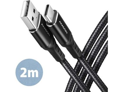 AXAGON BUCM-AM20AB, HQ kabel USB-C <-> USB-A, 2m, USB 2.0