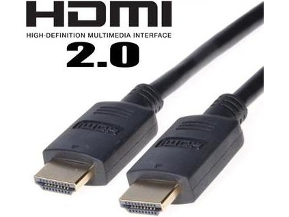 HDMI 2.0 High Speed + Ethernet kabel, zlacené konektory, 5m rozlišení 4K*2K/60Hz, 18Gb/s