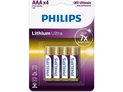 PHILIPS FR03LB4A/10 AAA Lithium Ultra baterie (4ks)