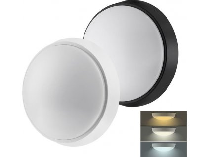 Solight LED venkovní osvětlení s nastavitelnou CCT, 12W, 900lm, 22cm, 2v1 - bílý a černý kryt