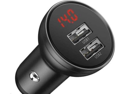 baseus dualni usb adapter do automobilu s displejem 4 8a 24w seda ien482564