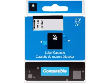 printline kompatibilni paska s dymo 40917 s0720720 9mm 7m cerny tisk cerveny podklad d1 ien339144