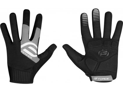 FORCE MTB POWER rukavice, černo-šedé vel.XS