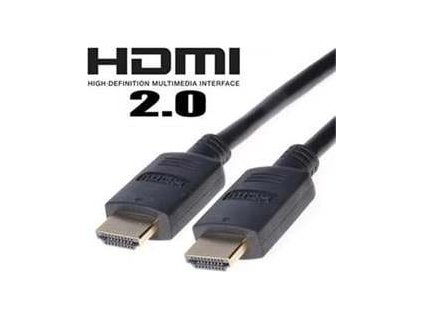 HDMI 2.0 High Speed + Ethernet kabel, zlacené konektory, 7,5m