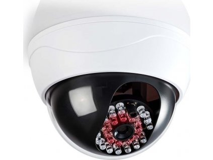 NEDIS atrapa bezpečnostní kamery s infračervenou LED/ dome/ IP44/ venkovní i vnitřní/ bílá