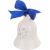 Orion Zvoneček keramika vánoční DOMKY, modrá