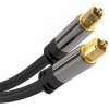 Kabel Toslink M/M, OD:6mm, Gold design 1m