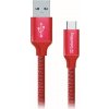 ColorWay USB-C kabel 1m 2.1A, červená