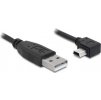 Delock kabel USB 2.0 A-samec > USB mini-B 5-pin samec pravoůhlý, 0,5m