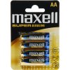 MAXELL Super alkalické baterie LR6 4BP AA, blistr 4ks