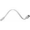 ColorWay USB - Lightning kabel 25cm, plochý, bílá