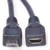 PremiumCord Kabel prodlužovací microUSB 2.0 male-female, černý 3m