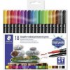 STAEDTLER Permanentní popisovače "Twin-tip", 18 barev, 0,4/2,0 mm, oboustranné 3187 TB18