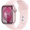 Apple Watch Series 9 41mm Růžový hliník se světle růžovým sportovním řemínkem - M/L