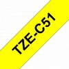 Brother TZ-C51, signální žlutá / černá (24mm)