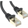 Conexpro slim patch kabel STP, CAT6A, 1m, černý
