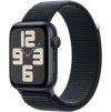 Apple Watch SE 44mm Temně inkoustový hliník s temně inkoustovým provlékacím sportovním řemínkem