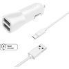 set autonabijecky fixed s 2xusb vystupem a usb usb c kabelu 1 metr 15w smart rapid charge bila ien451946