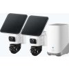 venkovni kamera se solarnim nabijenim anker eufy s4 sada 2ks jednotka homebase3 4k bila ien569864