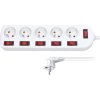 solight prodluzovaci privod 5 zasuvek bily 6x vypinac 3m ien473419