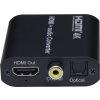 premiumcord hdmi 4k audio extractor s oddelenim audia na stereo jack spdif toslink rca image1 big ies87522180