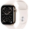 apple watch series 11 gps cellular 42mm gold titanium case with light blush sport band m l ien563015