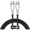baseus cafule series nabijeci datovy kabel usb c samec na usb c samec s kovovymi koncovkami 100w 2m cerna ien401484