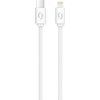 datovy kabel aligator power 3a usb c lightning 1m bily ien382358