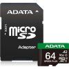 adata 64gb microsdxc uhs i u3 v30 adapter ien557706