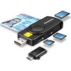 axagon cre smp2a usb a pocketreader 4 slot ctecka smart card eobcanka sd microsd sim ien469038