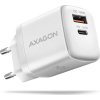 axagon acu pq30w sil nabijecka do site 30w 2x port usb a usb c pd3 0 pps qc4 sfc afc apple bila ien476865