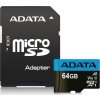 ADATA Premier microSDXC 64GB UHS-I Class10 A1 85/25MB/s + SD adaptér