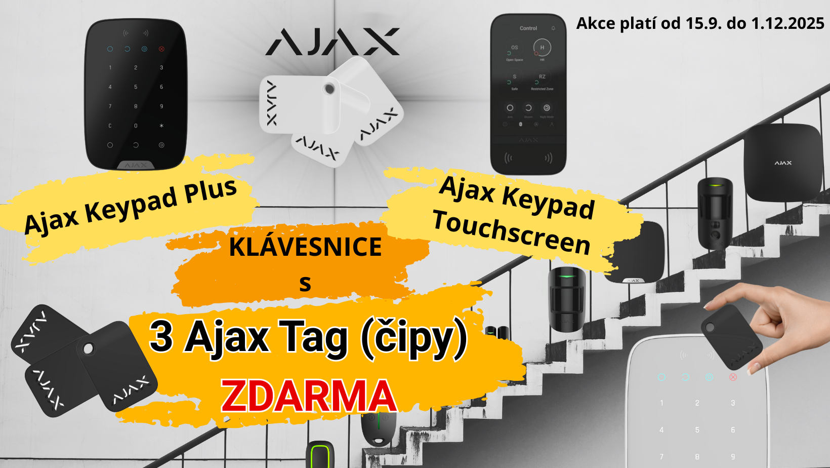 Akce AJAX TAG ke Keypad Plus