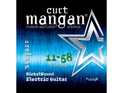 Curt Mangan Strings - 11-58 Nickel Wound (7-String) struny pro elektrickou kytaru