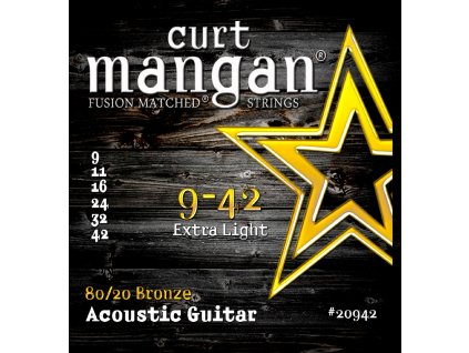 Curt Mangan Strings - 9-42 80/20 Bronze struny pro akustickou kytaru