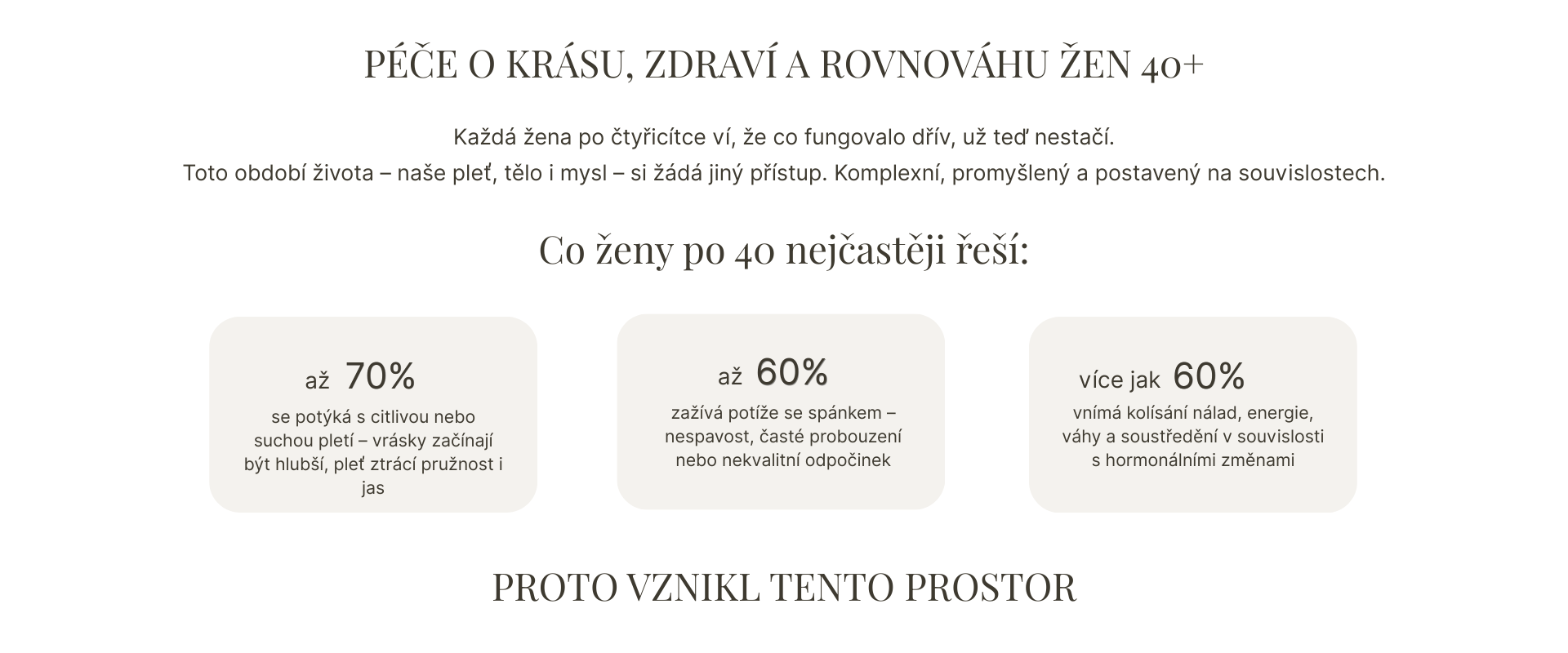 Vědomá péče o krásu, zdraví a rovnováhu ženy 40